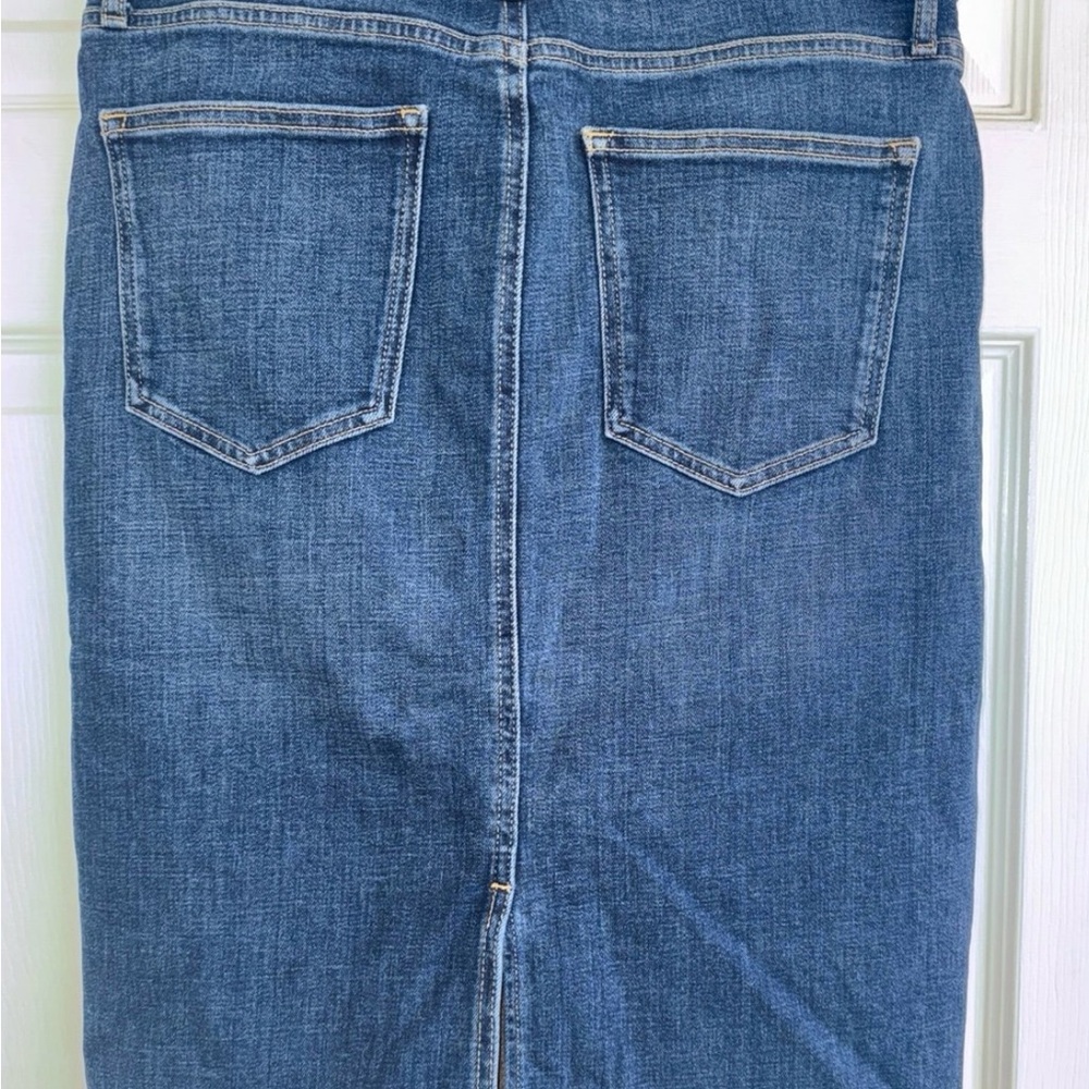 Banana Republic Dark Blue Button-Fly Jean Skirt - Picture 4 of 7